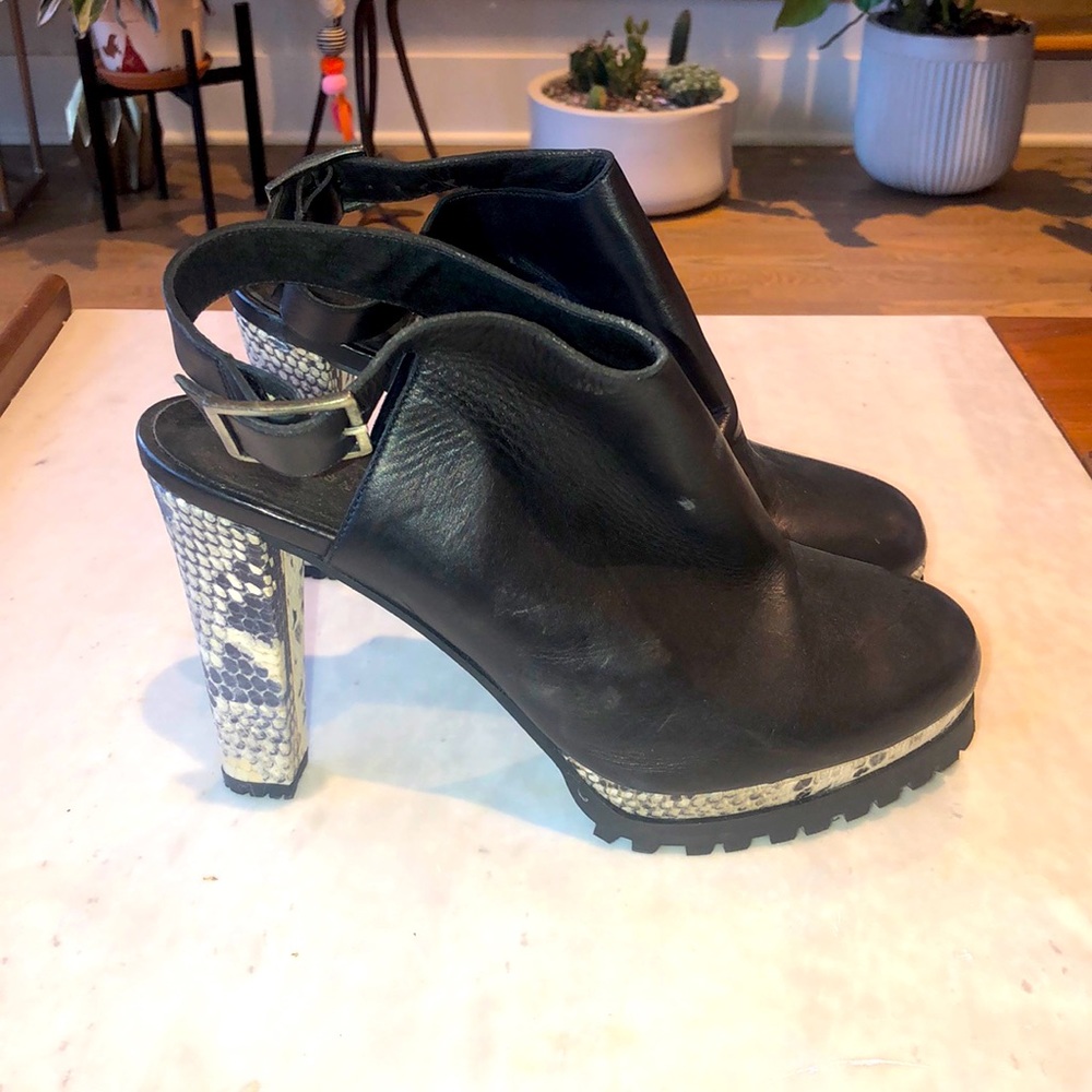 AllSaints Sarris Black Slingback Pumps. NEW sz 41